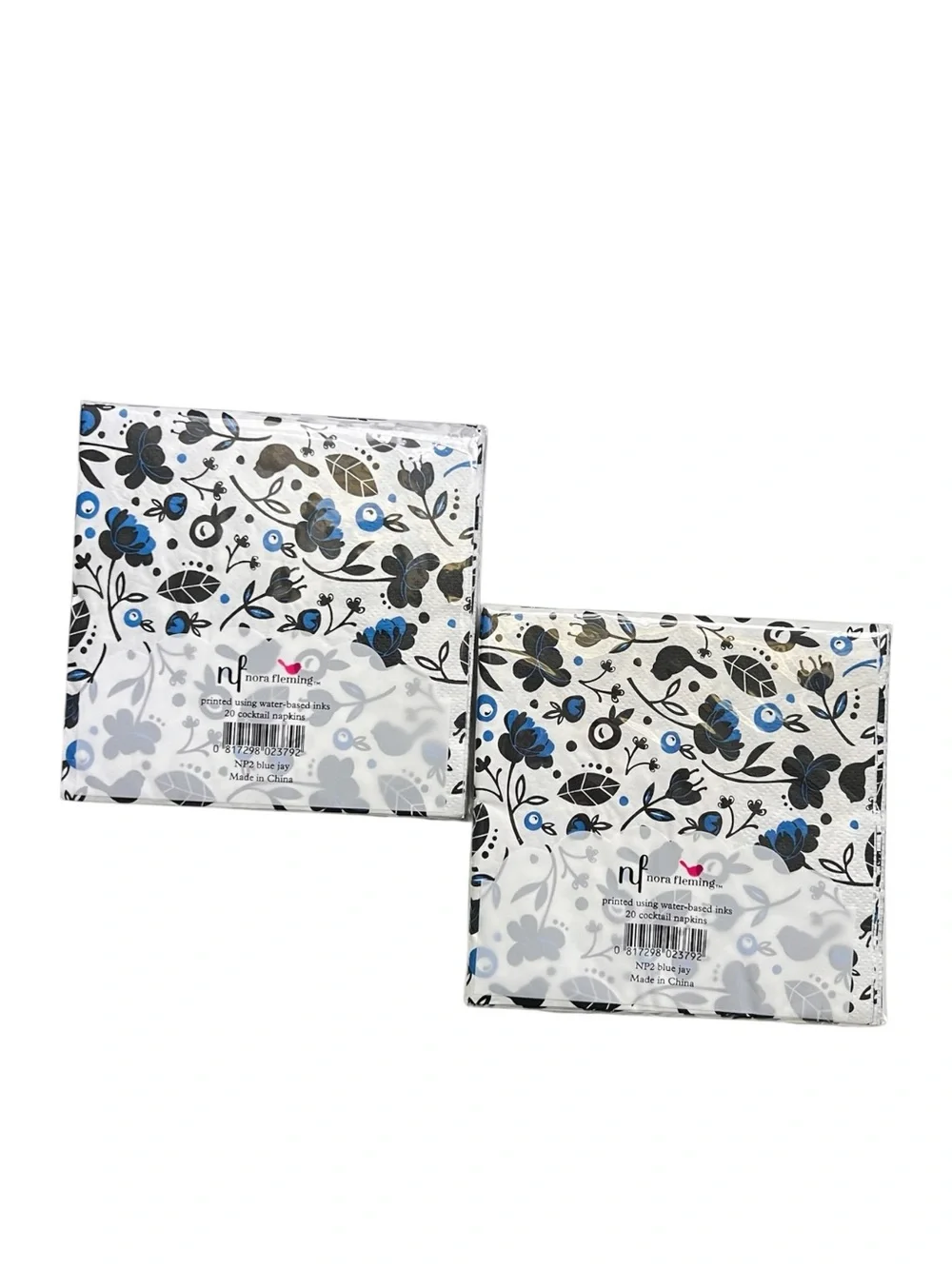 Nora Fleming Floral and Bird Pattern Cocktail Napkins Bundle of 7